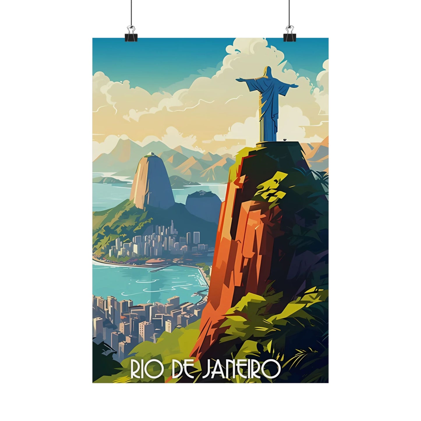 Rio de Janeiro Vintage Travel Poster