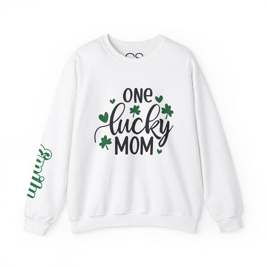 Personalized One Lucky Mom St. Patricks Day Sweatshirt