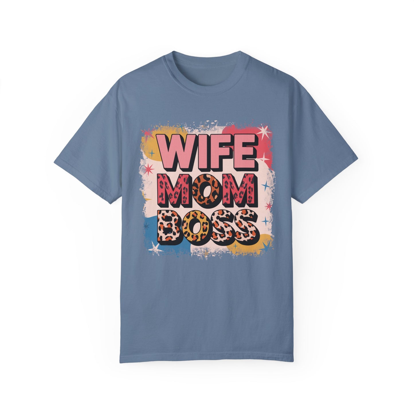 WIFE MOM BOSS Leopard Print T-Shirt