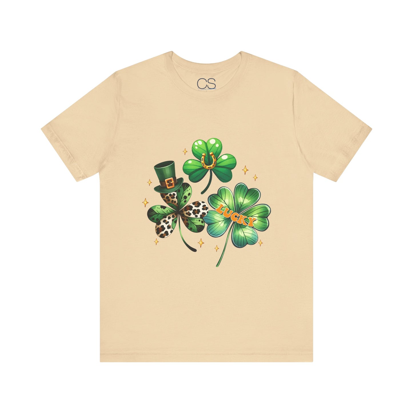 Shamrock Garden T-Shirt | Lucky Leopard Print Clover Tee | St. Patrick's Day Fashion Top