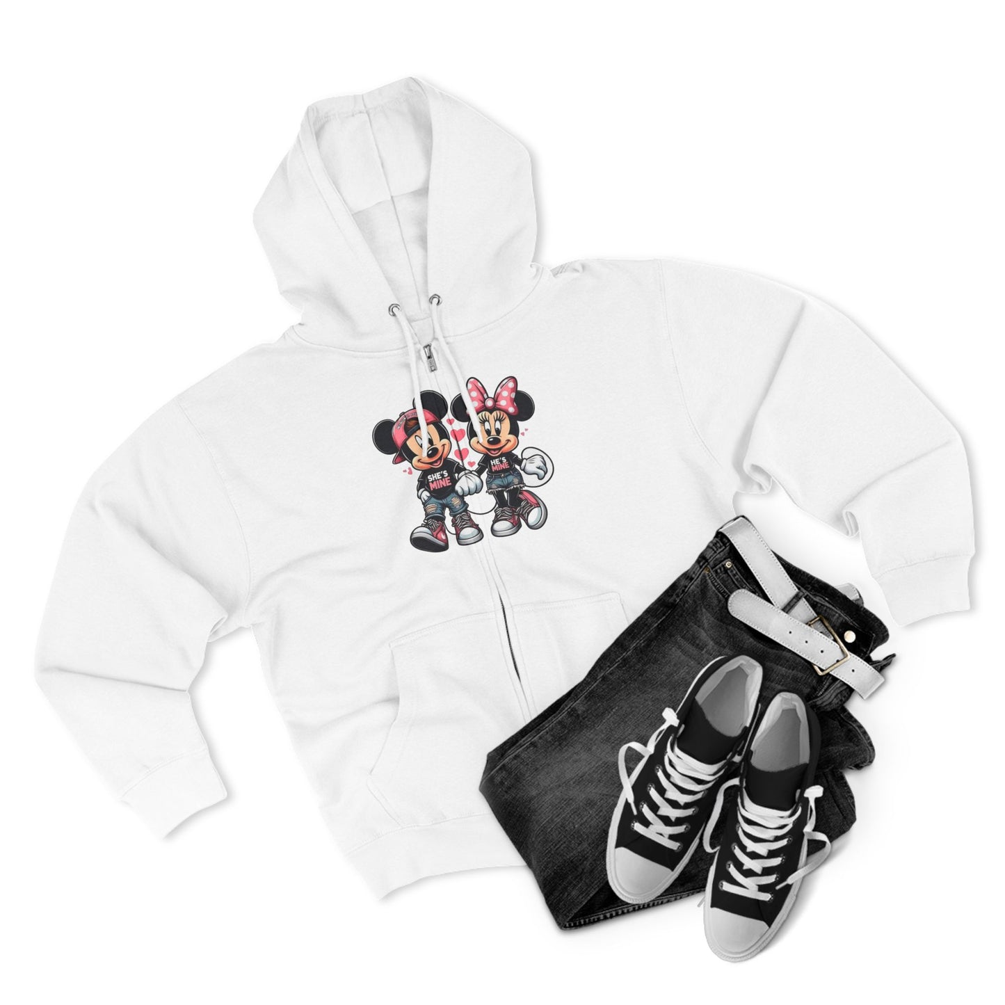 Mickey & Minnie Couple Unisex Zip Hoodie