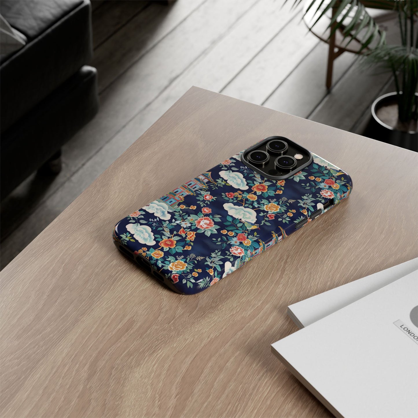 Enchanting Chinoiserie-Inspired Durable Phone Case