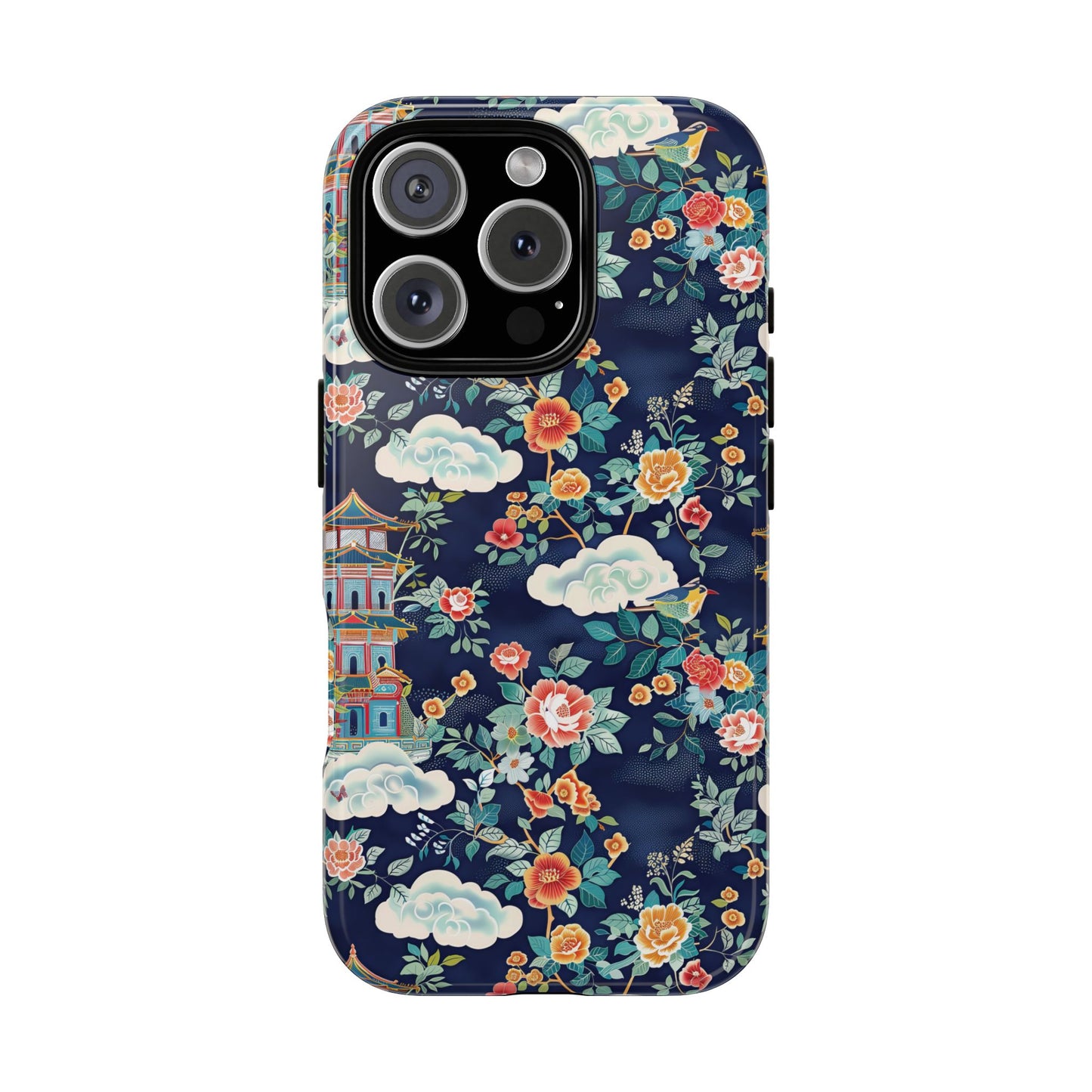 Enchanting Chinoiserie-Inspired Durable Phone Case