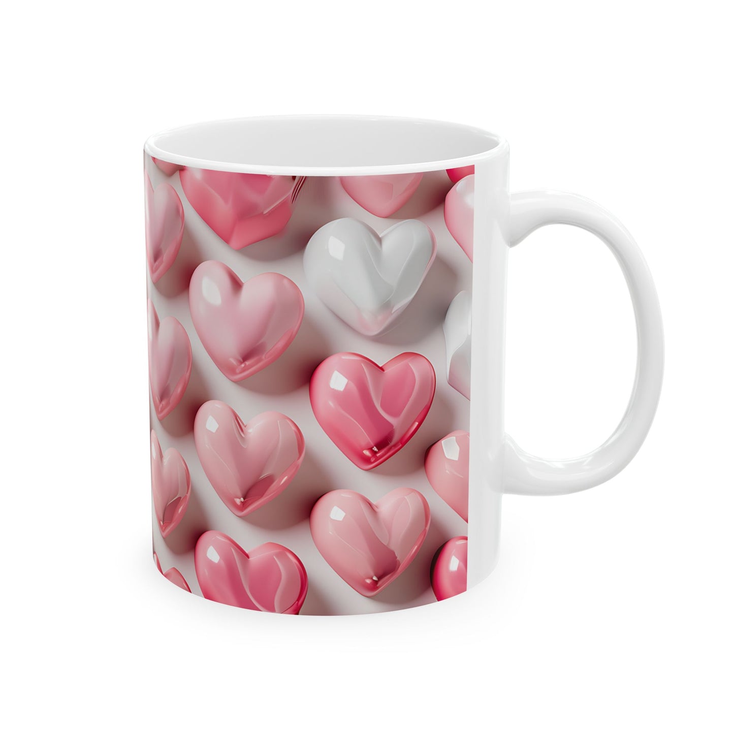 Romantic 3D Heart Ceramic Mug