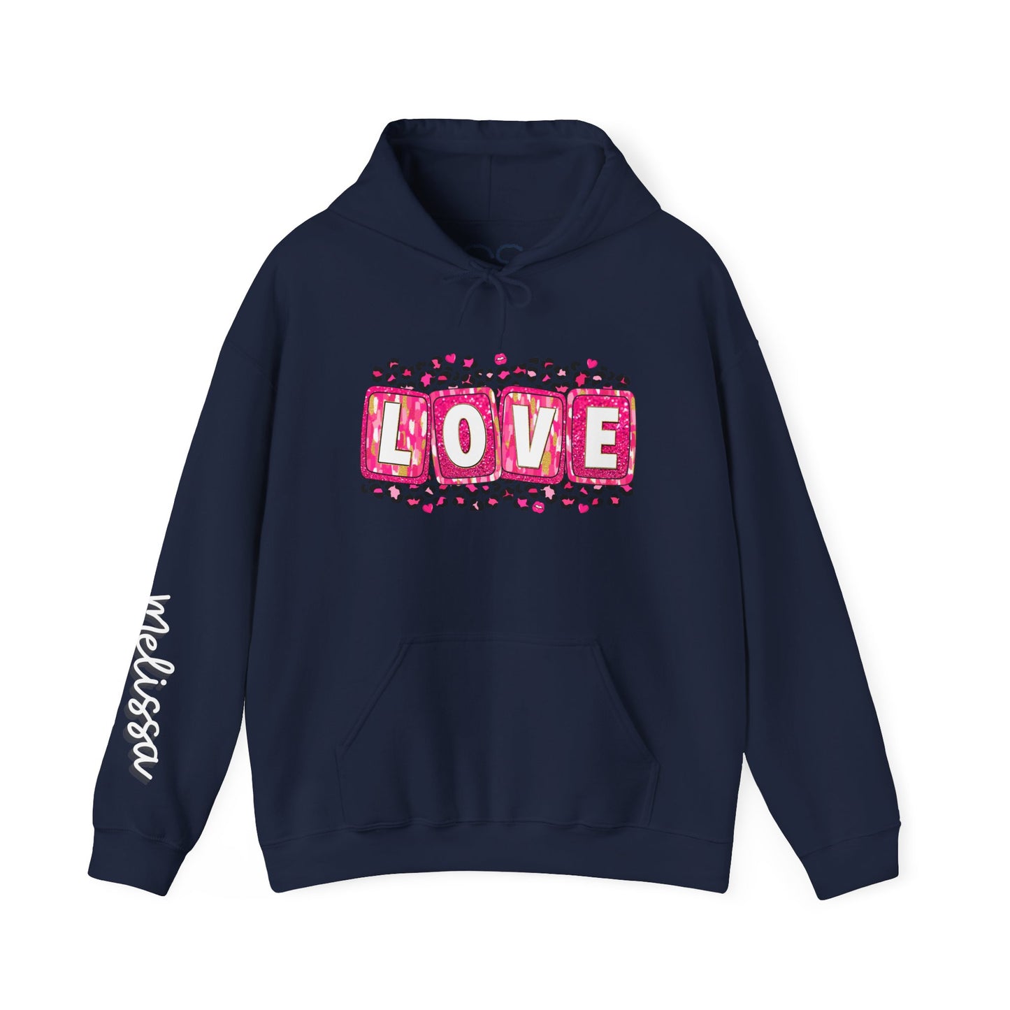 Personalized Love-Themed Hooded Sweatshirt