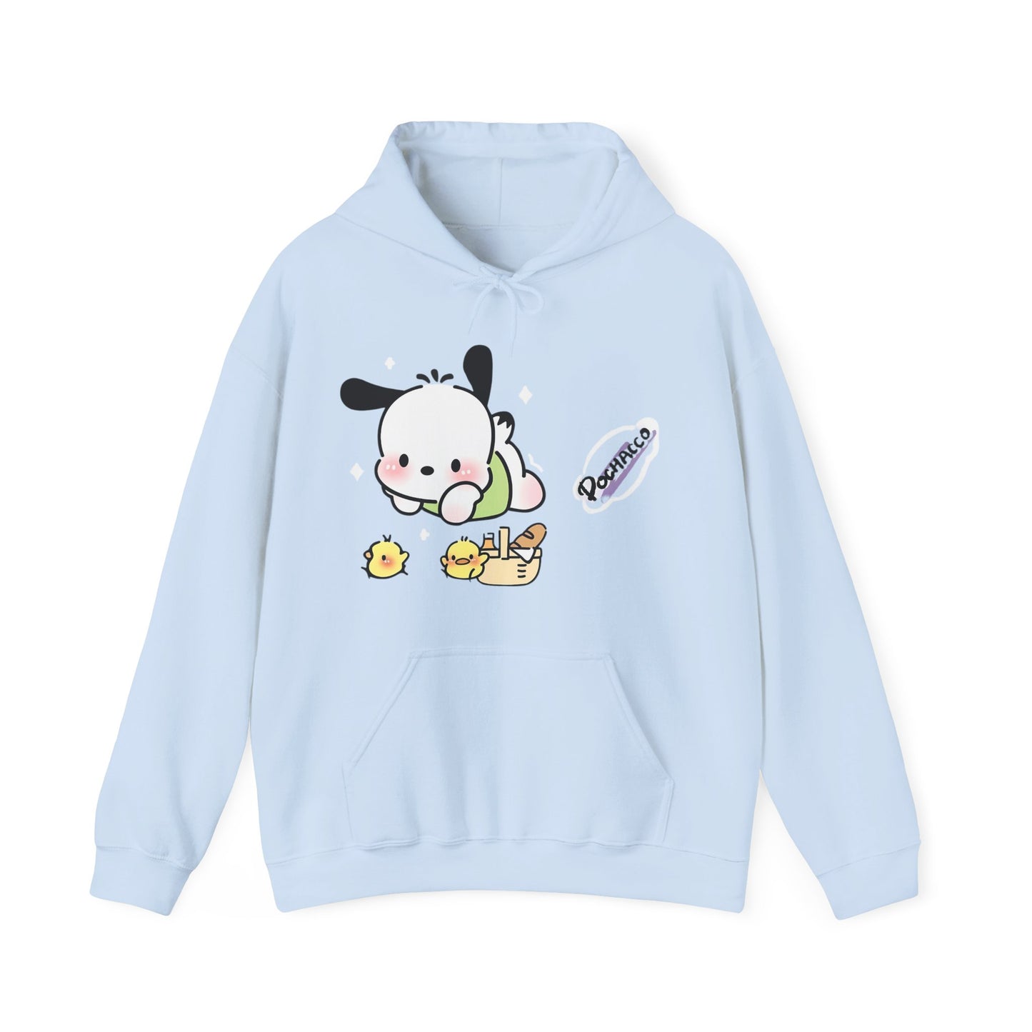 Unisex Heavy Blend Pochacco Hooded Sweatshirt – Adorable & Cozy Design for Fans