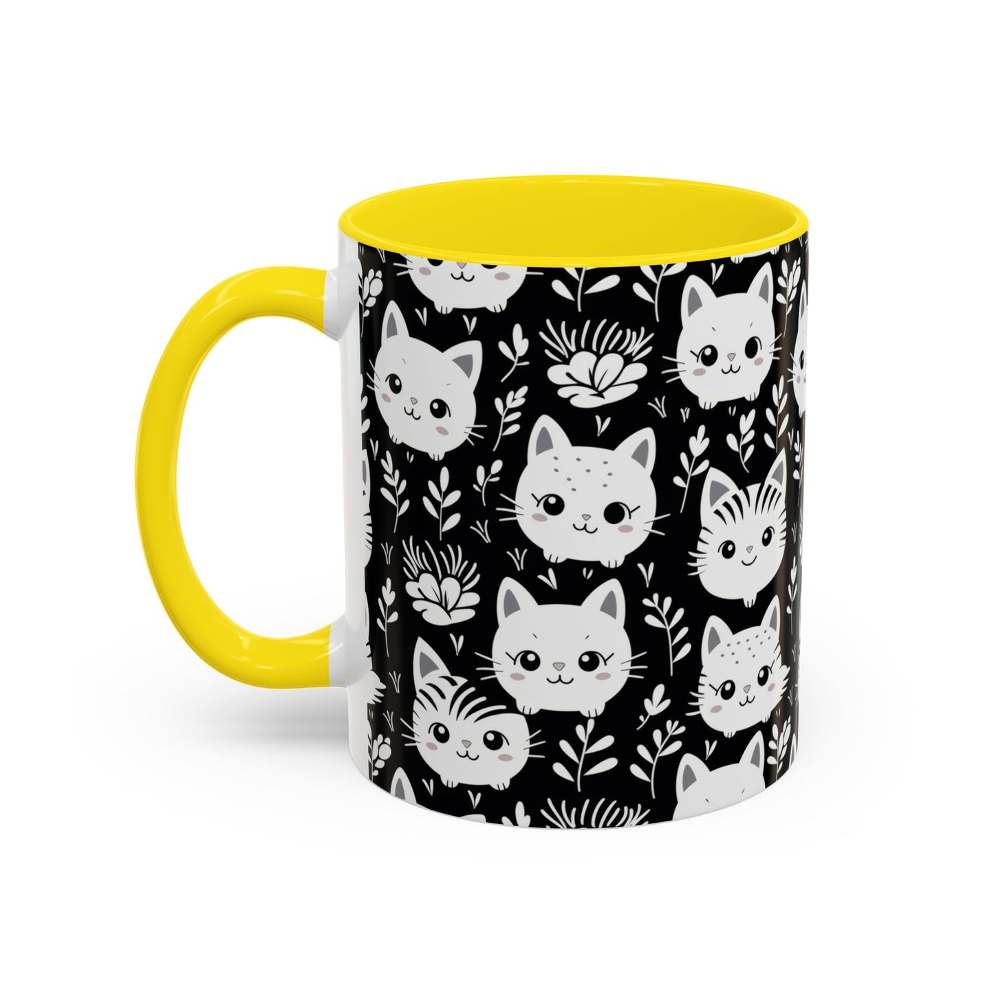 Whiskers & Blooms Cat-Themed Ceramic Mug