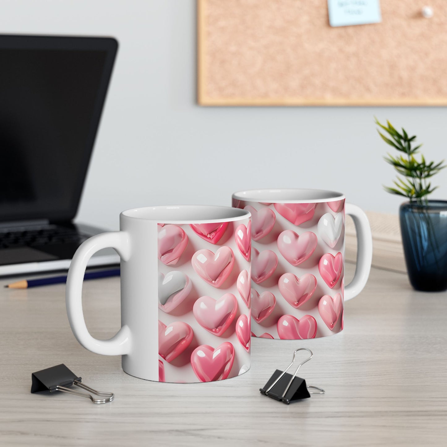 Romantic 3D Heart Ceramic Mug