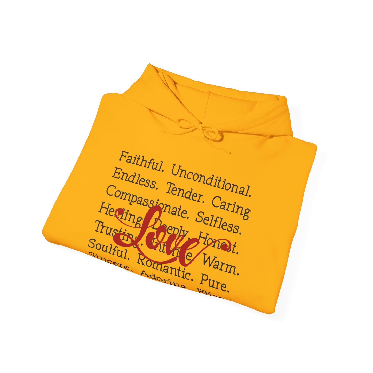 Personalized Love Words Hooded Sweatshirt - Customizable with Your Lover's Name