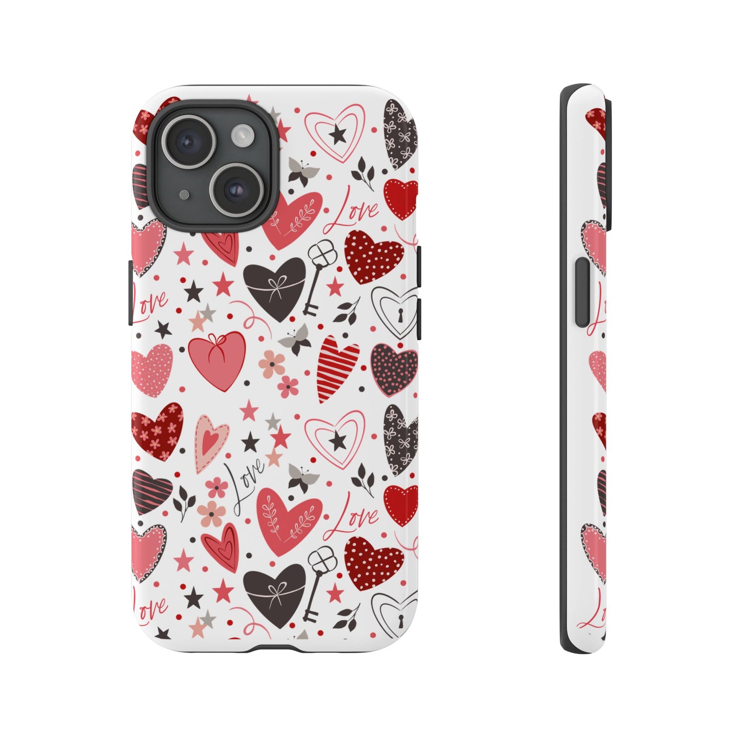 Heart Patterned Durable Phone Case