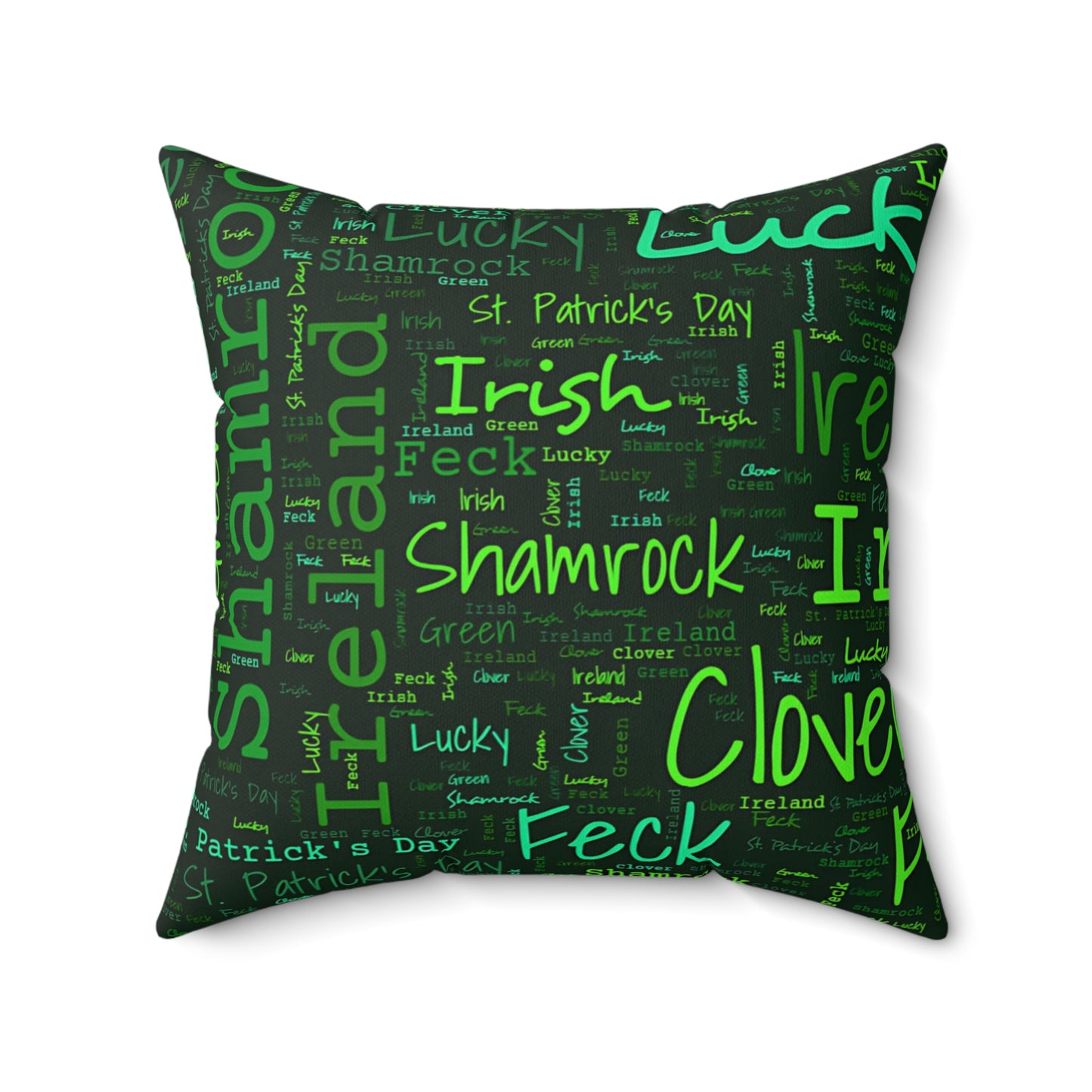 Irish St. Patrick's Day Wordart Pillow