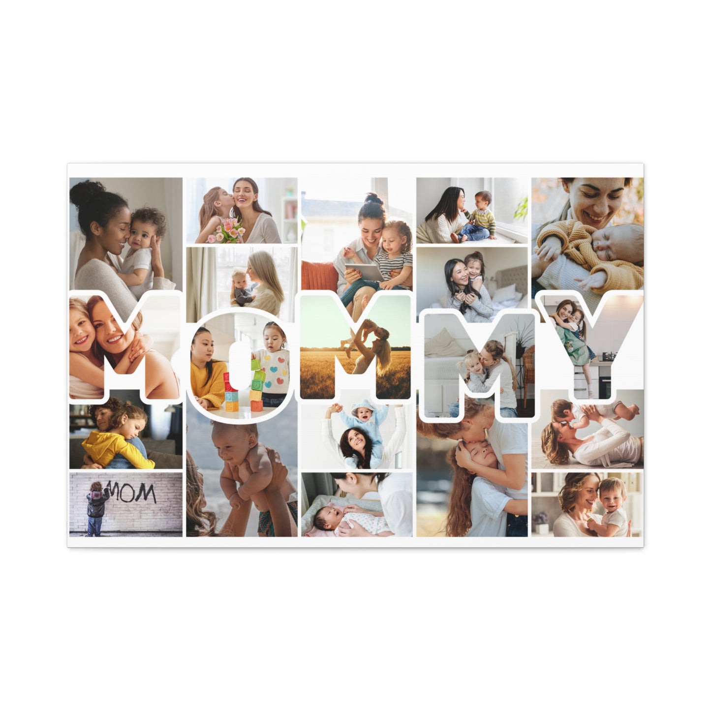 Personalized "MOMMY" Photo Collage Canvas