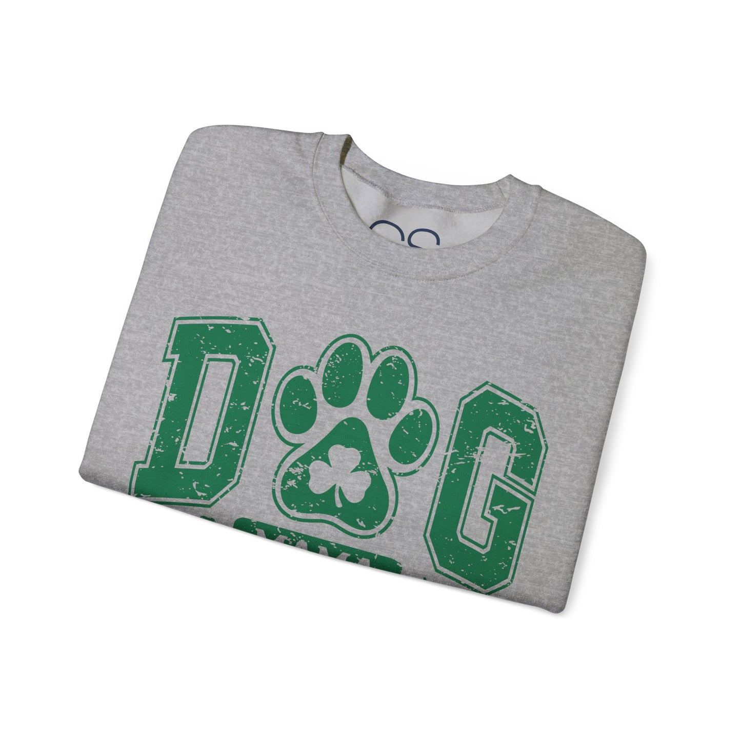 Lucky Dog Mama St. Paddy's Day Sweatshirt - Green Paw Print Sweater