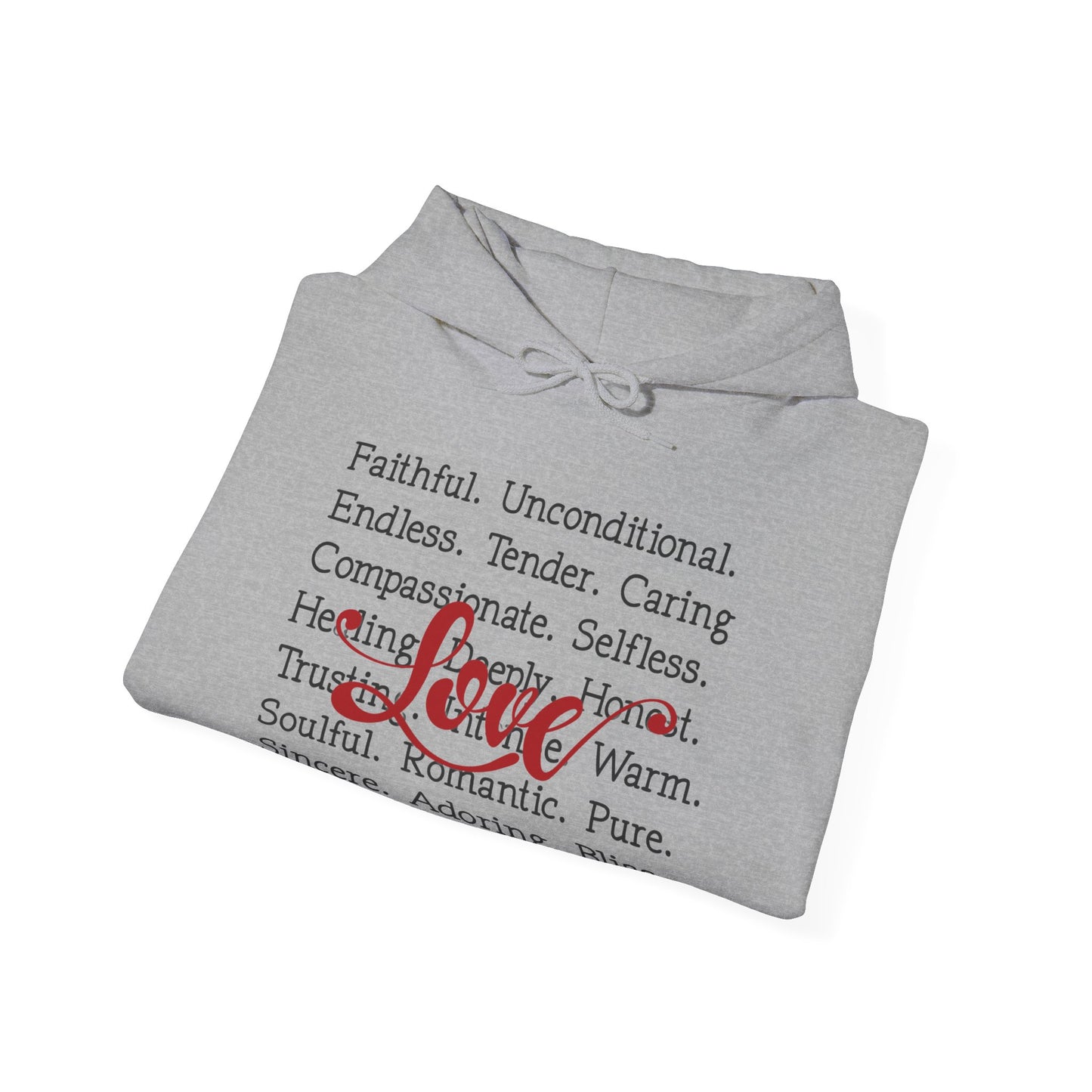 Personalized Love Words Hooded Sweatshirt - Customizable with Your Lover's Name