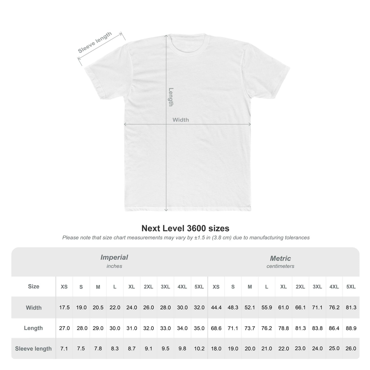 Unisex Cotton Crew Tee - Lightweight Fitted Tee - Next Level