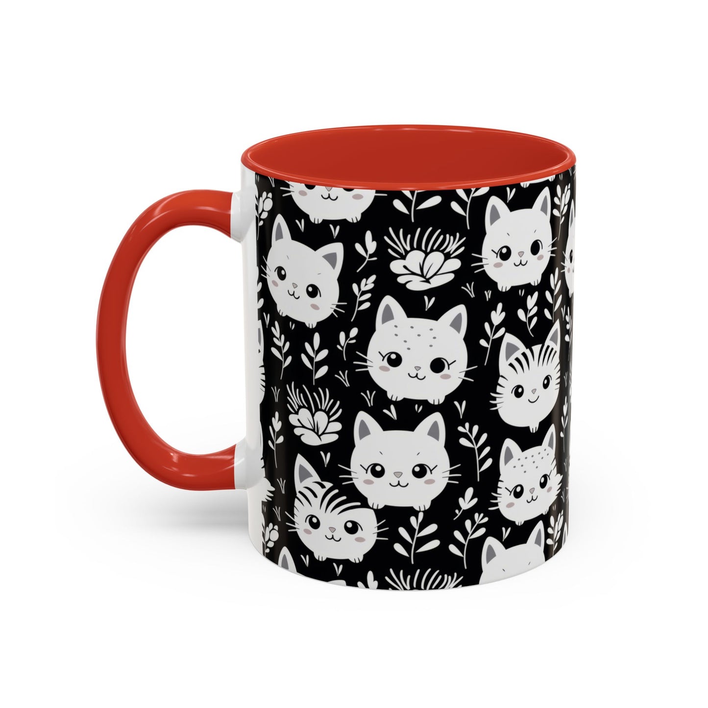 Whiskers & Blooms Cat-Themed Ceramic Mug