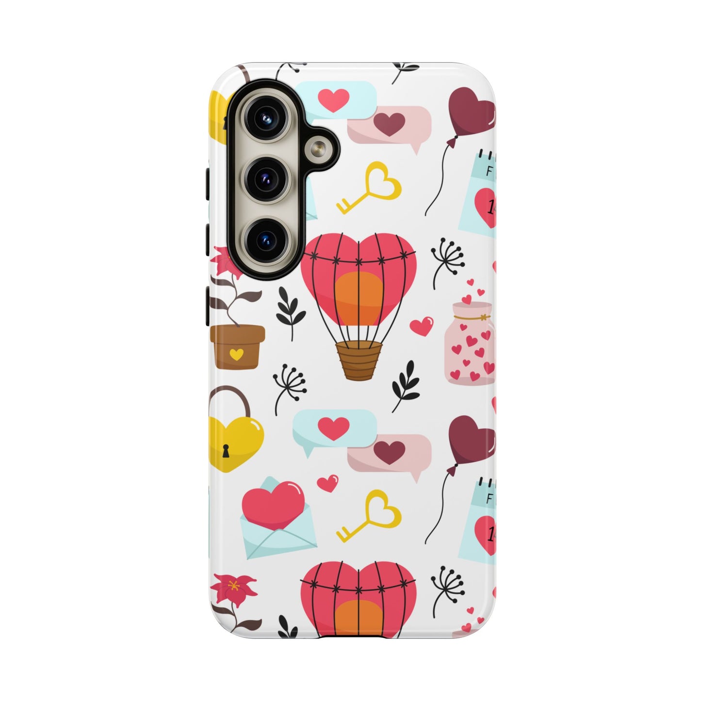 Valentine's Day Heart-Themed Durable Phone Case