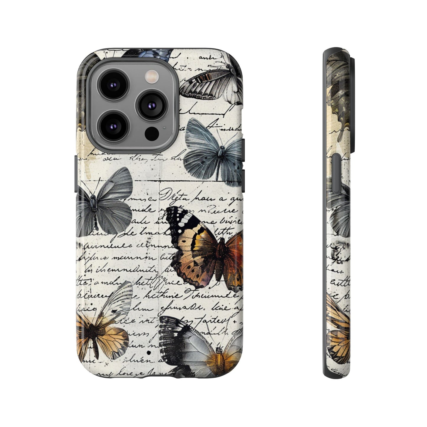 Vintage Butterfly Collage Durable Phone Case