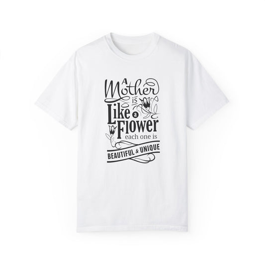 Mother Like a Flower Typography T-Shirt