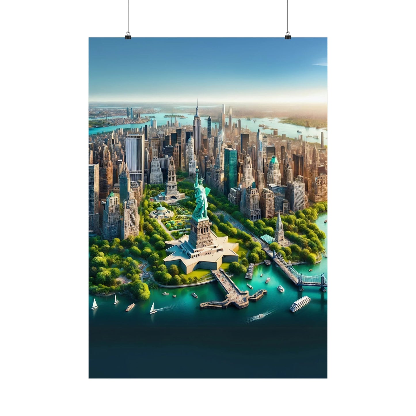 New York City Aerial View Poster