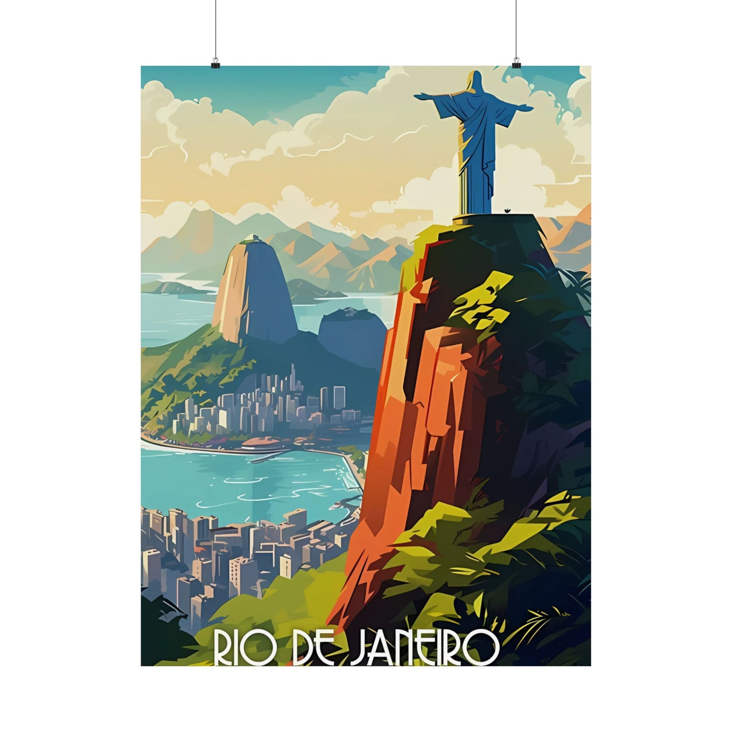Rio de Janeiro Vintage Travel Poster