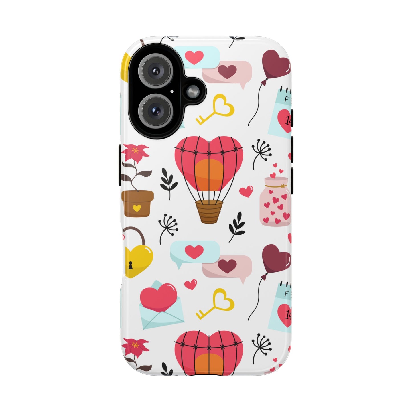 Valentine's Day Heart-Themed Durable Phone Case