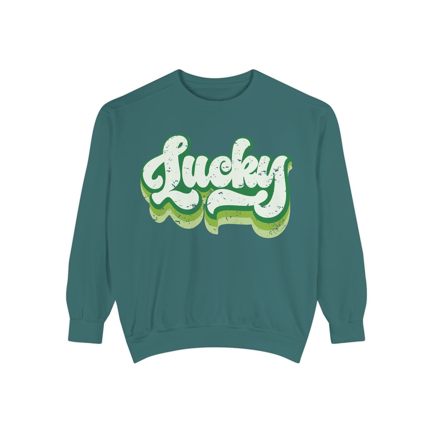Retro Lucky Shamrock Sweatshirt - St. Patrick's Day Apparel