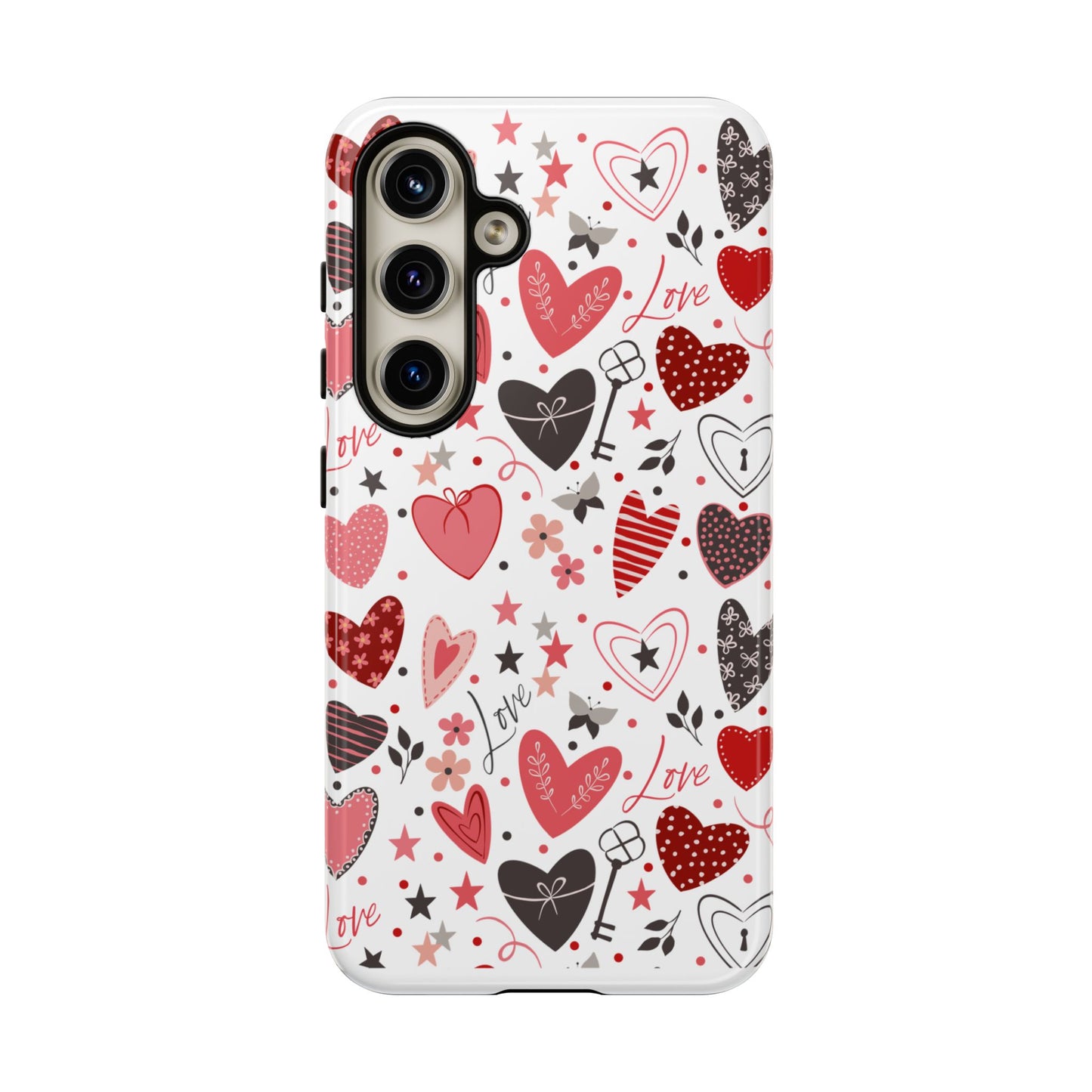 Heart Patterned Durable Phone Case