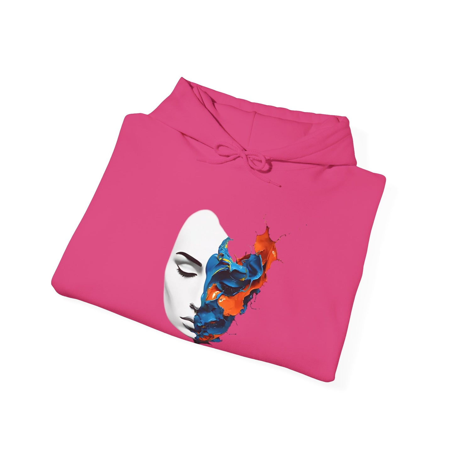 Abstract Art Face Hooded Sweatshirt