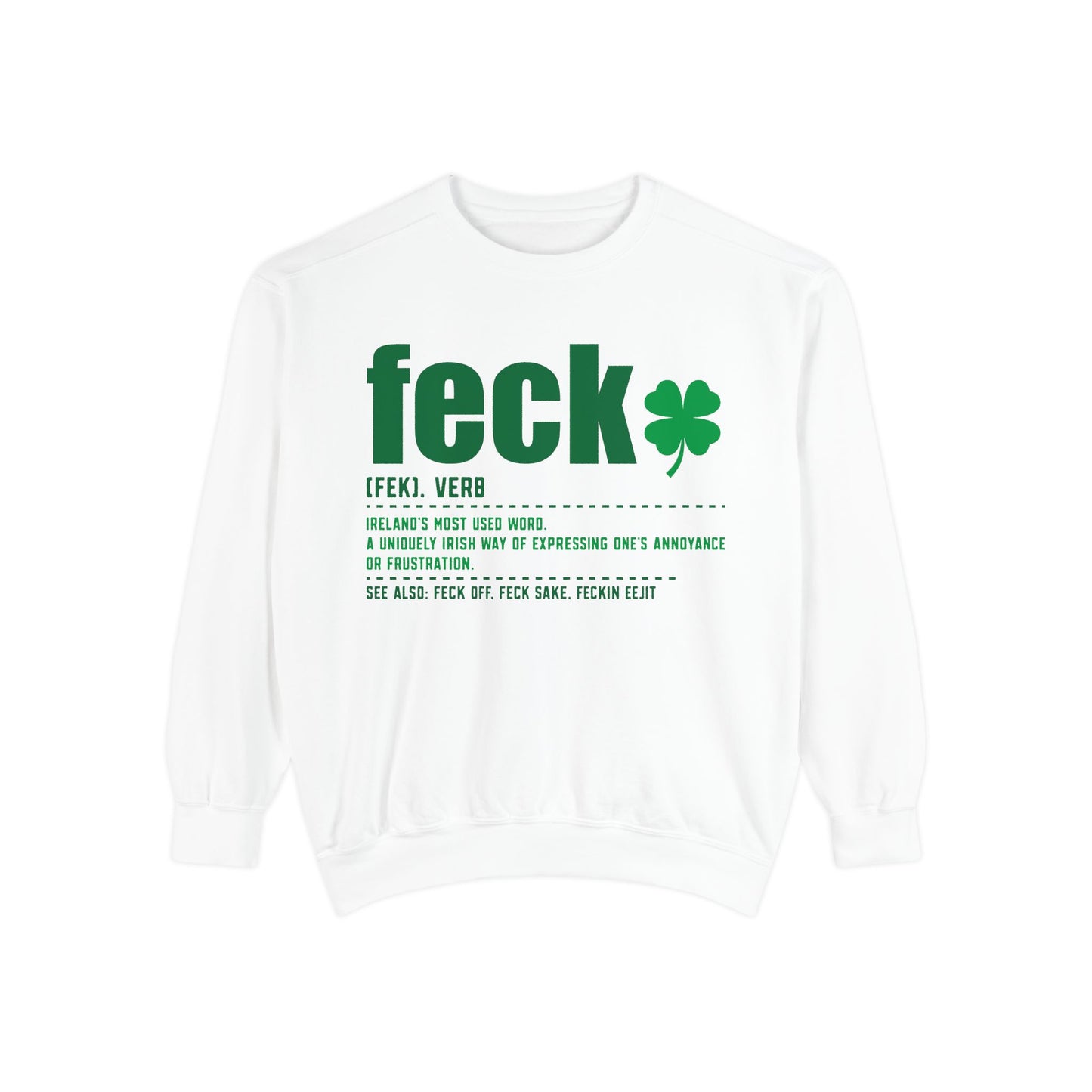 Lucky Shamrock Pullover Unisex Garment-Dyed Sweatshirt