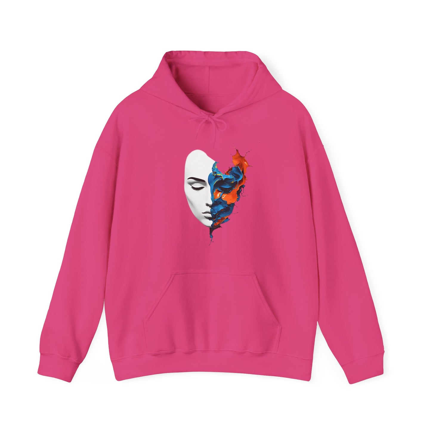 Abstract Art Face Hooded Sweatshirt