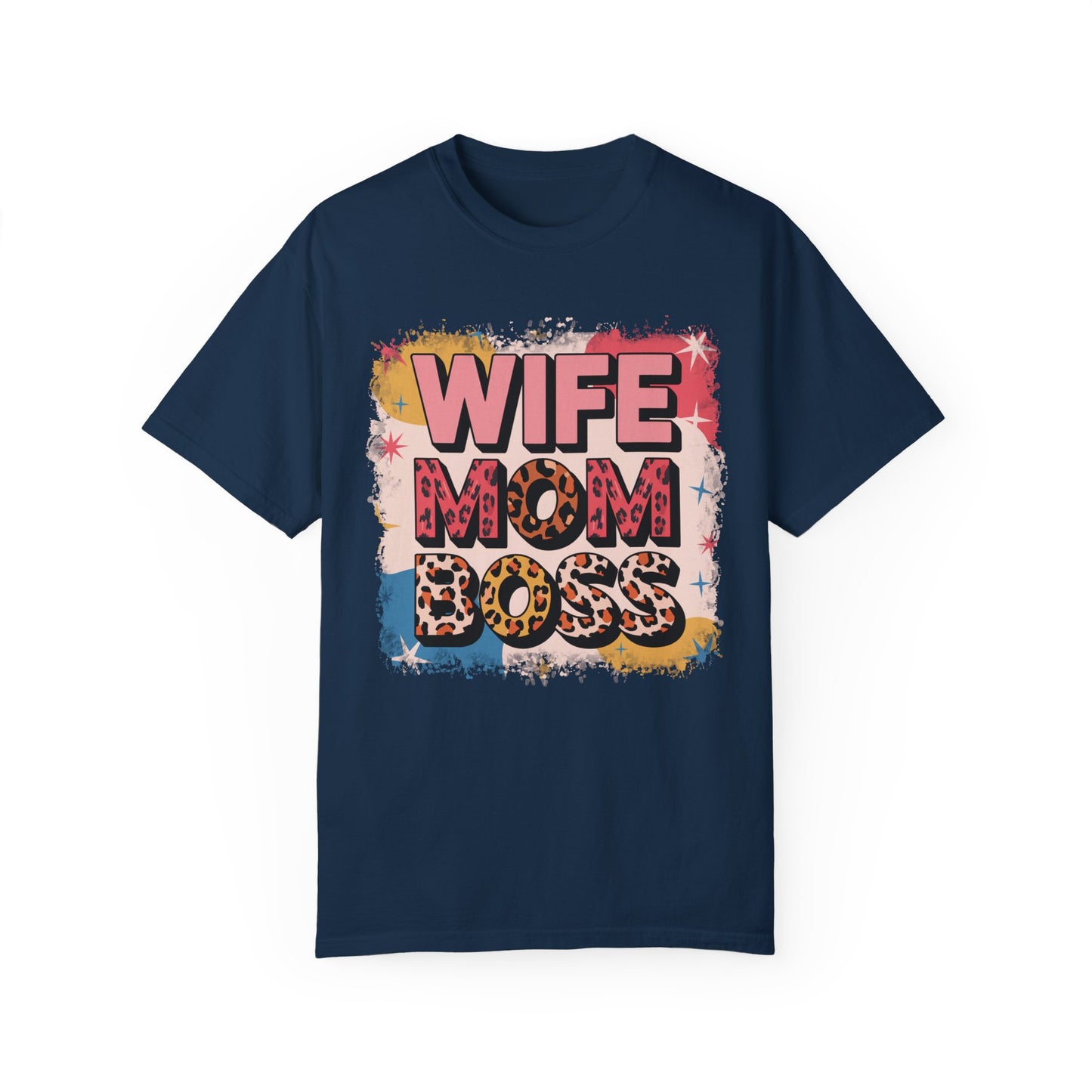 WIFE MOM BOSS Leopard Print T-Shirt