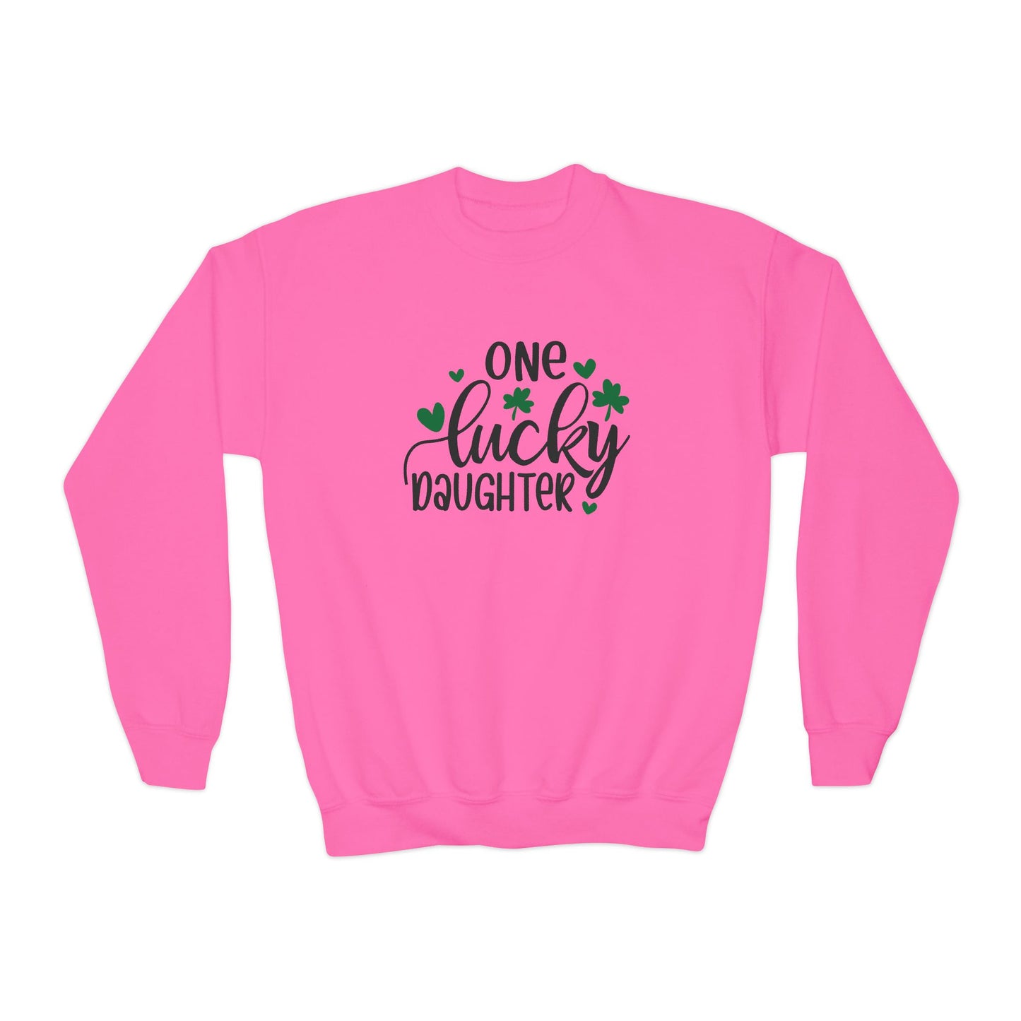 Personalized One Lucky Daughter St. Patrick's Day Kids Sweatshirt - With Bundle