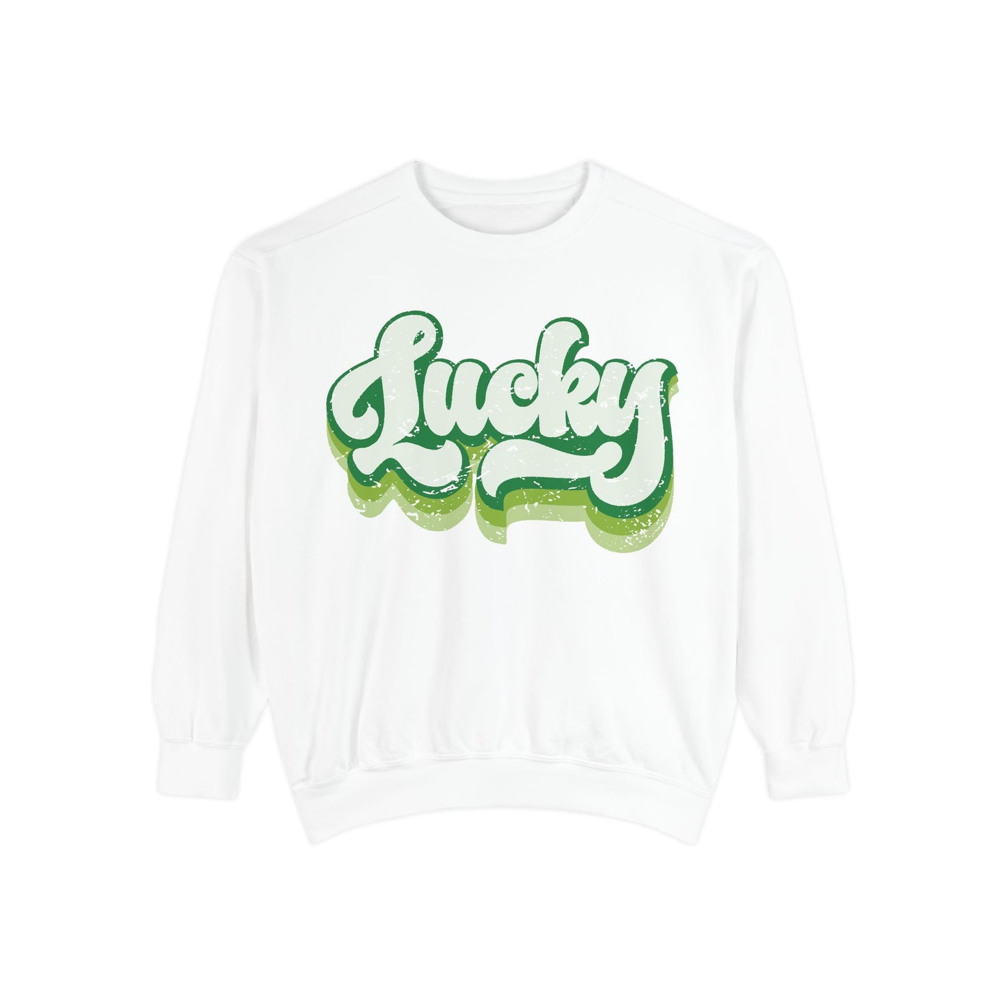 Retro Lucky Shamrock Sweatshirt - St. Patrick's Day Apparel