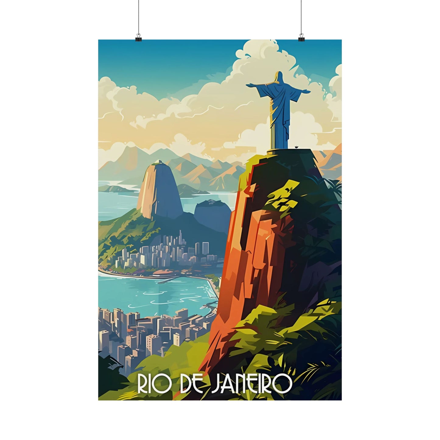 Rio de Janeiro Vintage Travel Poster
