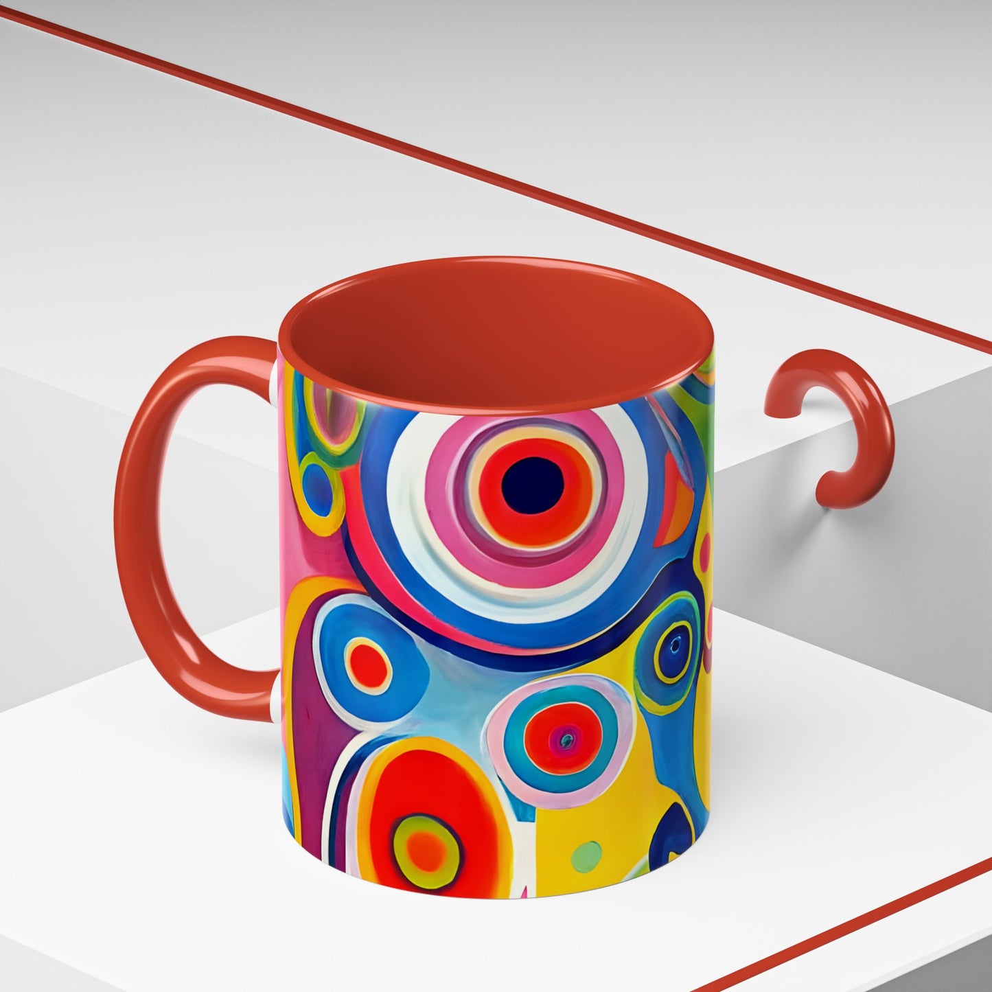 Vibrant Circles Modern Art Coffee Mug