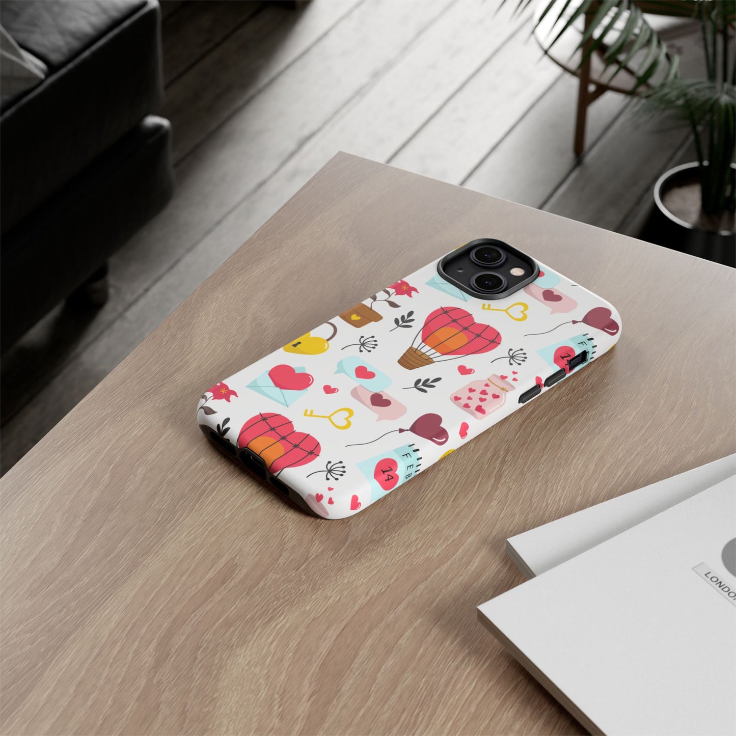 Valentine's Day Heart-Themed Durable Phone Case