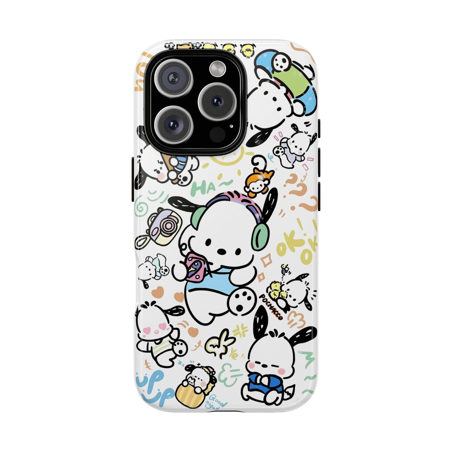 Cute Pochacco-Themed Durable Phone Case