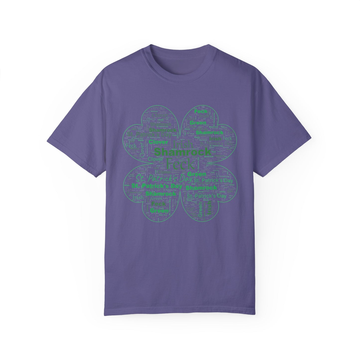 Irish Shamrock Clover Word Art T-Shirt