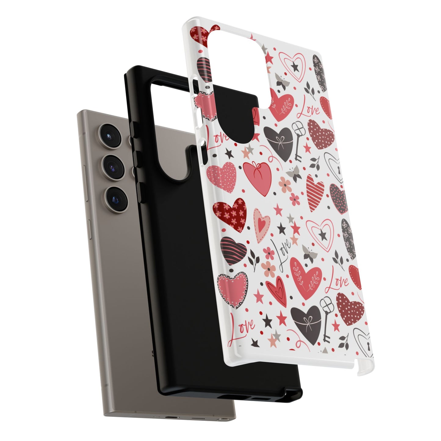 Heart Patterned Durable Phone Case