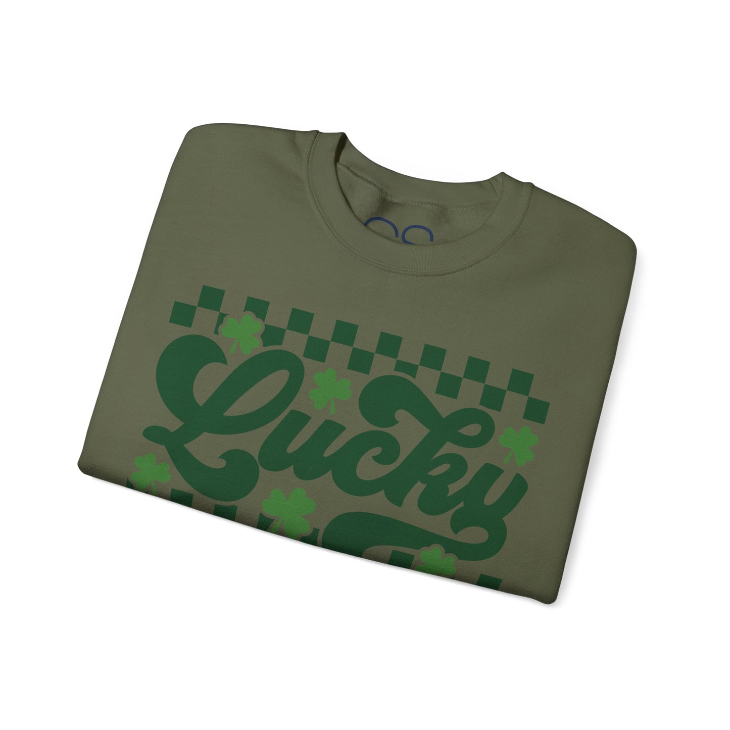 Lucky Shamrock Checkerboard Crewneck Sweatshirt