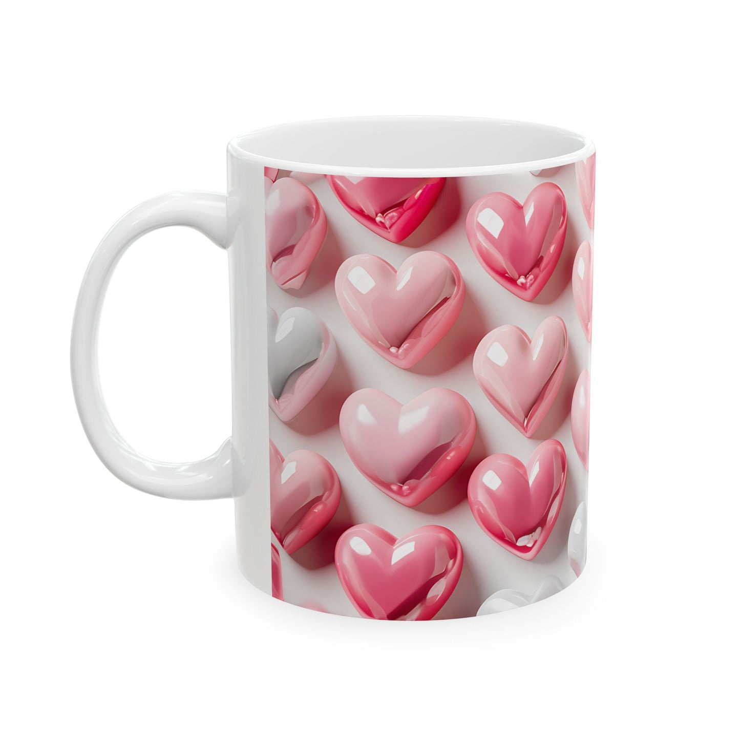 Romantic 3D Heart Ceramic Mug