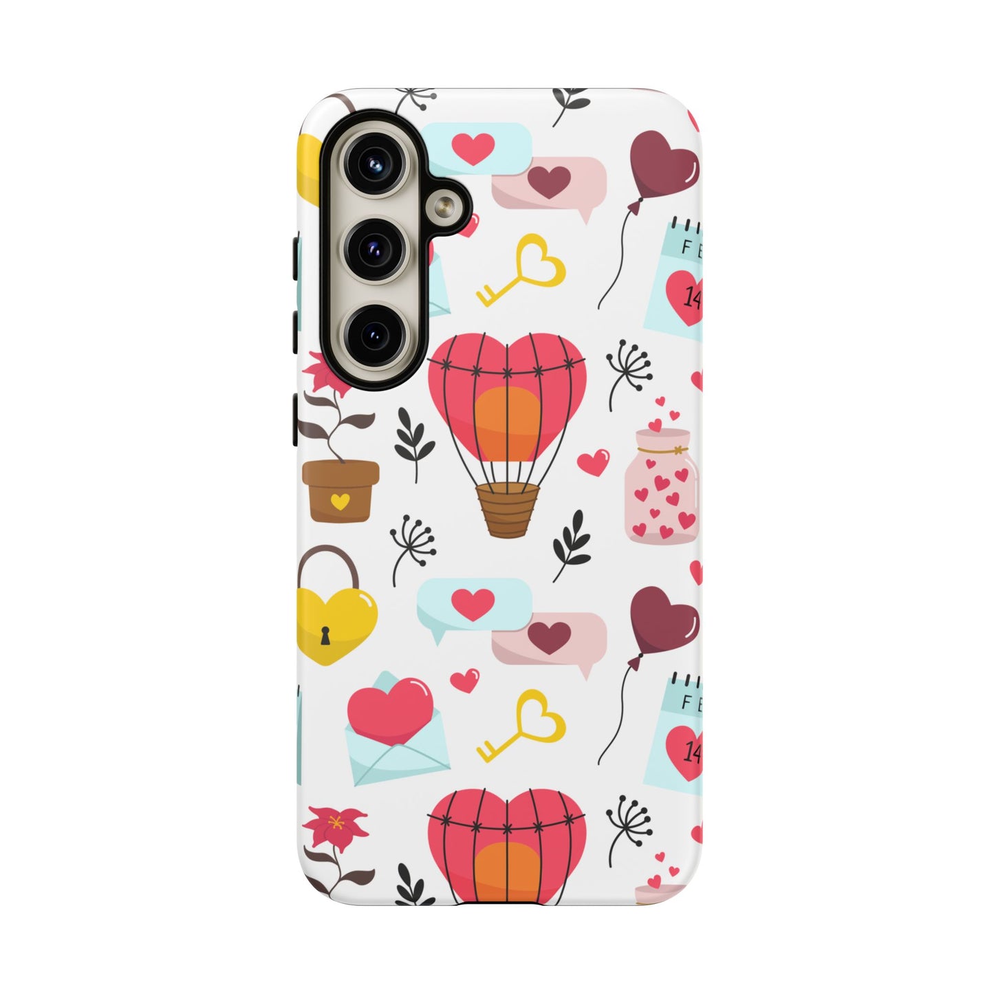 Valentine's Day Heart-Themed Durable Phone Case
