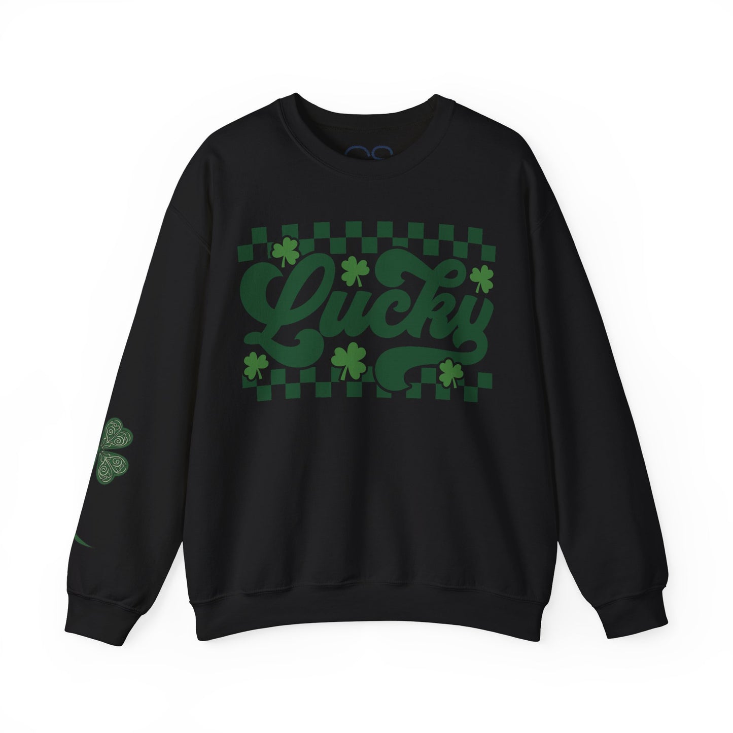 Lucky Shamrock Checkerboard Crewneck Sweatshirt