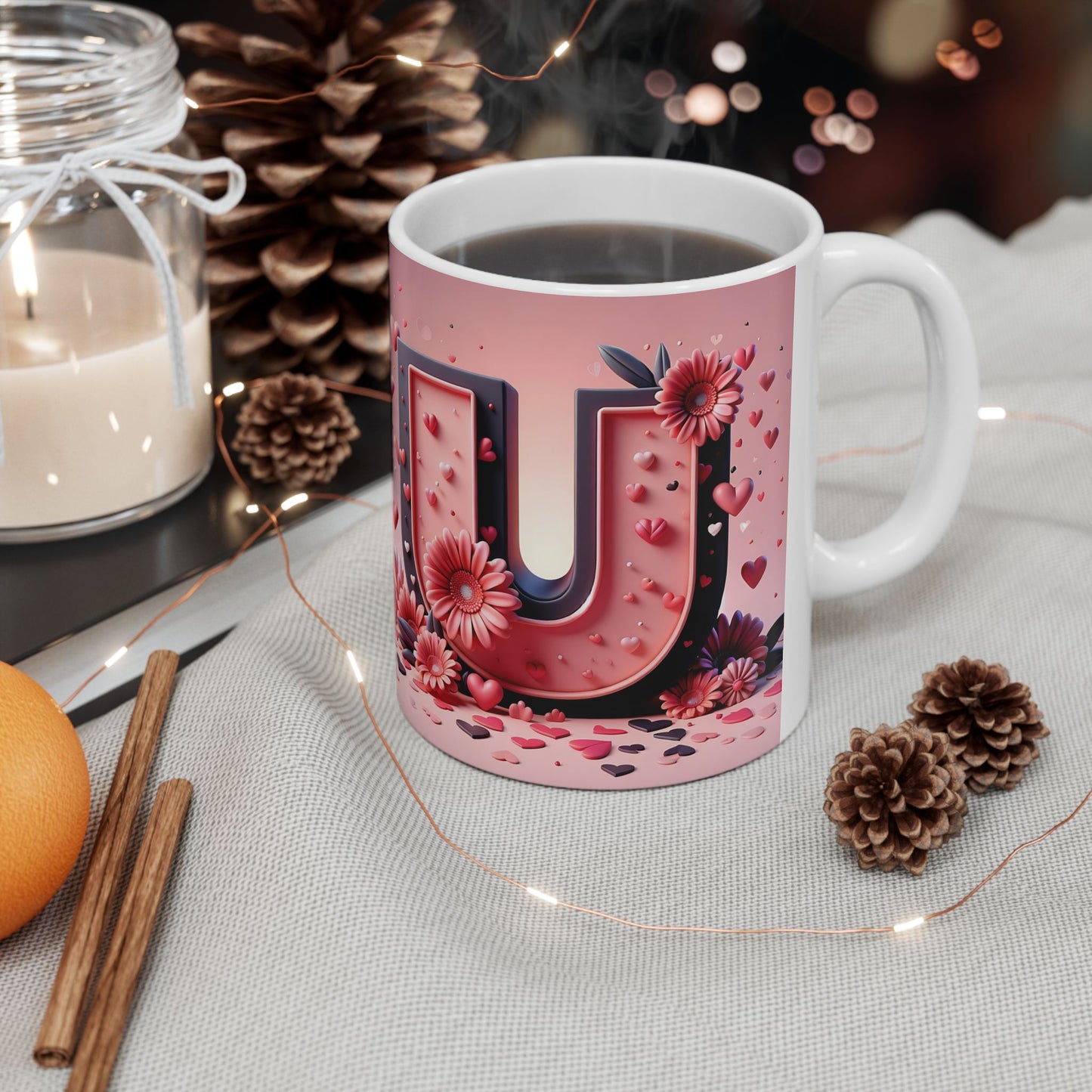 Personalized Valentine's Day Mug with Couple's Initials