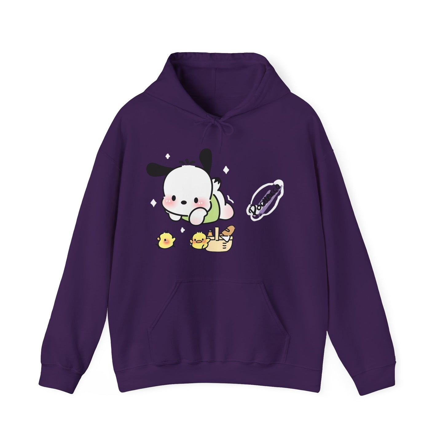 Unisex Heavy Blend Pochacco Hooded Sweatshirt – Adorable & Cozy Design for Fans