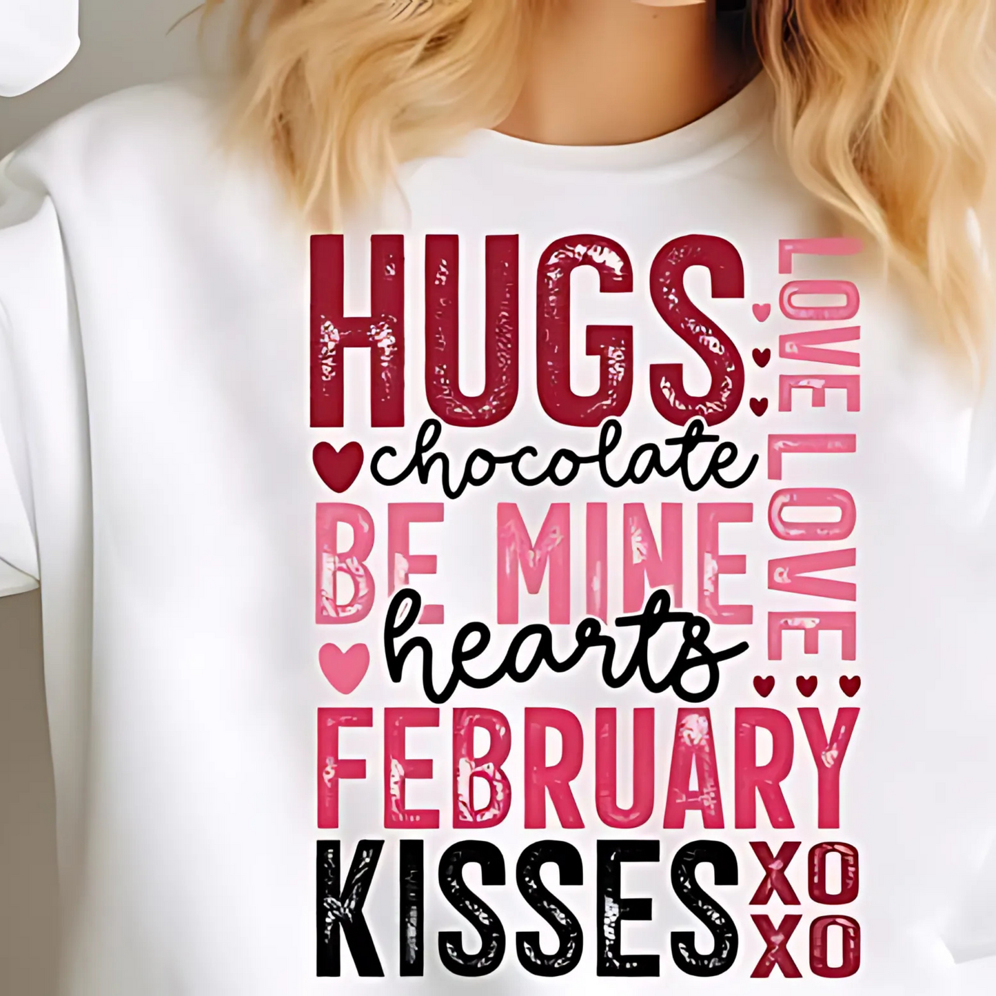 Cozy and Romantic Typography Crewneck Sweatshirt