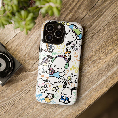 Cute Pochacco-Themed Durable Phone Case