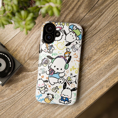 Cute Pochacco-Themed Durable Phone Case