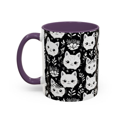 Whiskers & Blooms Cat-Themed Ceramic Mug